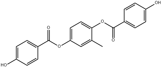 [4-(4-HYDROXYBENZOYL)OXY-3-METHYL-PHENYL] 4-HYDROXYBENZOATE Structure