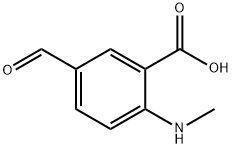 Benzoic acid, 5-formyl-2-(methylamino)- Structure