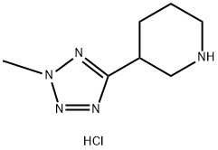 3-(2-methyl-2H-1,2,3,4-tetrazol-5-yl)piperidine hydrochloride Structure