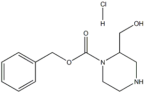 benzyl 2-(hydroxymethyl)piperazine-1-carboxylate hydrochloride Structure