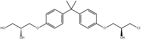 (R)-3-(4-(2-(4-((S)-3-chloro-2-hydroxypropoxy)phenyl)propan-2-yl)phenoxy)propane-1,2-diol Structure