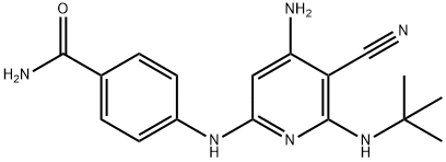 4-[[4-Amino-5-cyano-6-[(1,1-dimethylethyl)amino]-2-pyridinyl]amino]benzamide Structure