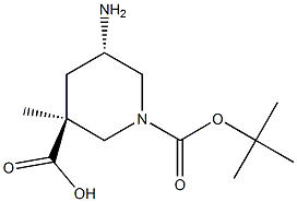1-(tert-butyl) 3-methyl (3S,5S)-5-aminopiperidine-1,3-dicarboxylate 구조식 이미지