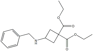 diethyl 3-(benzylamino)cyclobutane-1,1-dicarboxylate Structure