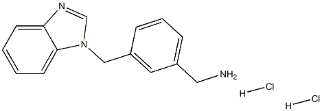 {3-[(1H-1,3-benzodiazol-1-yl)methyl]phenyl}methanamine dihydrochloride 구조식 이미지
