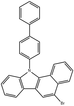 11-([1,1'-biphenyl]-4-yl)-5-bromo-11H-benzo[a]carbazole 구조식 이미지