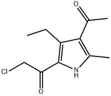 1-(4-acetyl-3-ethyl-5-methyl-1H-pyrrol-2-yl)-2-chloroethan-1-one Structure