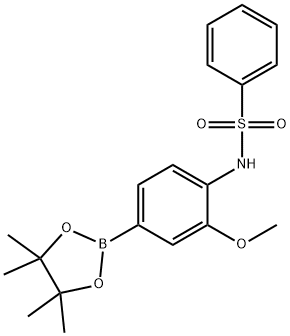 N-(2-methoxy-4-(4,4,5,5-tetramethyl-1,3,2-dioxaborolan-2-yl)phenyl)benzenesulfonamide Structure