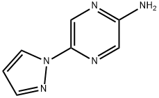 2-Amino-5-(1H-pyrazol-1-yl)pyrazine 구조식 이미지