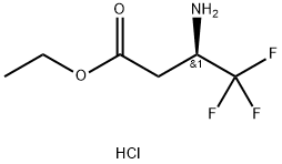 ethyl (R)-3-amino-4,4,4-trifluorobutanoate hydrochloride 구조식 이미지