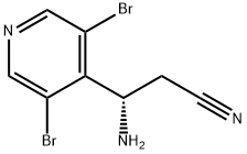 (3S)-3-AMINO-3-(3,5-DIBROMO(4-PYRIDYL))PROPANENITRILE Structure