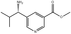 METHYL 5-((1S)-1-AMINO-2-METHYLPROPYL)PYRIDINE-3-CARBOXYLATE Structure