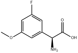 (S)-2-amino-2-(3-fluoro-5-methoxyphenyl)acetic acid 구조식 이미지