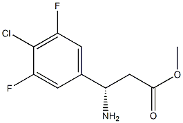 METHYL (3S)-3-AMINO-3-(4-CHLORO-3,5-DIFLUOROPHENYL)PROPANOATE 구조식 이미지