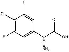 (2R)-2-AMINO-2-(4-CHLORO-3,5-DIFLUOROPHENYL)ACETIC ACID Structure