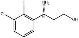 (3R)-3-AMINO-3-(3-CHLORO-2-FLUOROPHENYL)PROPAN-1-OL Structure