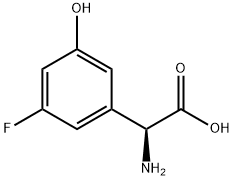 (2S)-2-AMINO-2-(5-FLUORO-3-HYDROXYPHENYL)ACETIC ACID Structure