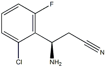 (3R)-3-AMINO-3-(2-CHLORO-6-FLUOROPHENYL)PROPANENITRILE Structure