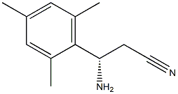 (3S)-3-AMINO-3-(2,4,6-TRIMETHYLPHENYL)PROPANENITRILE Structure