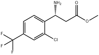 METHYL (3R)-3-AMINO-3-[2-CHLORO-4-(TRIFLUOROMETHYL)PHENYL]PROPANOATE 구조식 이미지