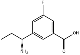 3-((1R)-1-AMINOPROPYL)-5-FLUOROBENZOIC ACID Structure