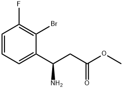 METHYL (3R)-3-AMINO-3-(2-BROMO-3-FLUOROPHENYL)PROPANOATE Structure