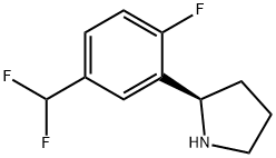 (2R)-2-[5-(DIFLUOROMETHYL)-2-FLUOROPHENYL]PYRROLIDINE Structure