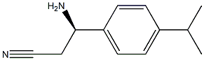 (3R)-3-AMINO-3-[4-(METHYLETHYL)PHENYL]PROPANENITRILE Structure