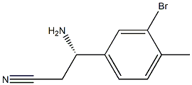 (3S)-3-AMINO-3-(3-BROMO-4-METHYLPHENYL)PROPANENITRILE Structure