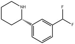 (2S)-2-[3-(DIFLUOROMETHYL)PHENYL]PIPERIDINE Structure