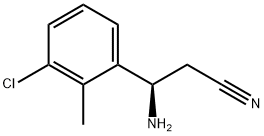 (3R)-3-AMINO-3-(3-CHLORO-2-METHYLPHENYL)PROPANENITRILE Structure