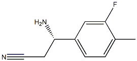 (3S)-3-AMINO-3-(3-FLUORO-4-METHYLPHENYL)PROPANENITRILE Structure