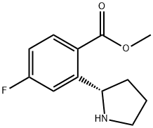 METHYL 2-((2S)PYRROLIDIN-2-YL)-4-FLUOROBENZOATE 구조식 이미지