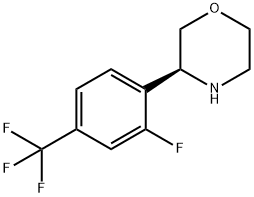 (3S)-3-[2-FLUORO-4-(TRIFLUOROMETHYL)PHENYL]MORPHOLINE 구조식 이미지