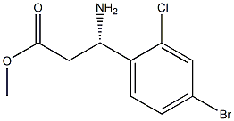 METHYL (3S)-3-AMINO-3-(4-BROMO-2-CHLOROPHENYL)PROPANOATE 구조식 이미지