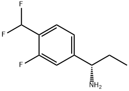 (1S)-1-[4-(DIFLUOROMETHYL)-3-FLUOROPHENYL]PROPYLAMINE Structure