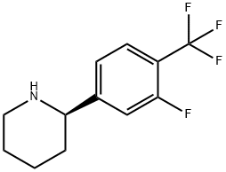 (2R)-2-[3-FLUORO-4-(TRIFLUOROMETHYL)PHENYL]PIPERIDINE Structure