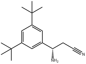 (3S)-3-AMINO-3-(3,5-DI-TERT-BUTYLPHENYL)PROPANENITRILE Structure