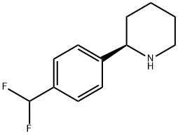 (2R)-2-[4-(DIFLUOROMETHYL)PHENYL]PIPERIDINE Structure