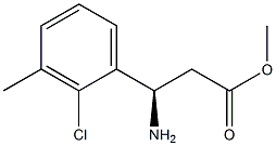 METHYL (3R)-3-AMINO-3-(2-CHLORO-3-METHYLPHENYL)PROPANOATE 구조식 이미지