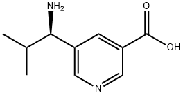 5-((1R)-1-AMINO-2-METHYLPROPYL)PYRIDINE-3-CARBOXYLIC ACID Structure