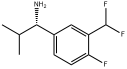 (1S)-1-[3-(DIFLUOROMETHYL)-4-FLUOROPHENYL]-2-METHYLPROPYLAMINE Structure