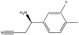 (3R)-3-AMINO-3-(3-FLUORO-4-METHYLPHENYL)PROPANENITRILE Structure