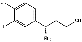 (3S)-3-AMINO-3-(4-CHLORO-3-FLUOROPHENYL)PROPAN-1-OL Structure