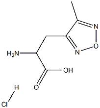 2-amino-3-(4-methyl-1,2,5-oxadiazol-3-yl)propanoic acid hydrochloride Structure