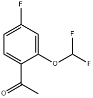 1-[2-(difluoromethoxy)-4-fluorophenyl]ethan-1-one Structure