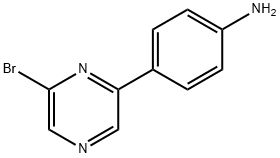 2-Bromo-6-(4-aminophenyl)pyrazine Structure