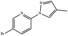 3-Bromo-6-(4-methyl-1H-pyrazol-1-yl)pyridine Structure