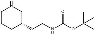 tert-butyl (S)-(2-(piperidin-3-yl)ethyl)carbamate Structure