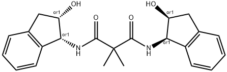 N1,N3-Bis[(1S,2R)-2,3-dihydro-2-hydroxy-1H-inden-1-yl]-2,2-dimethylpropanediamide Structure